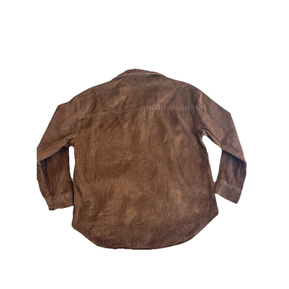 Kensie Jeans Brown cordouroy Button down shacket with Pockets Women's Size M - Picture 7 of 7